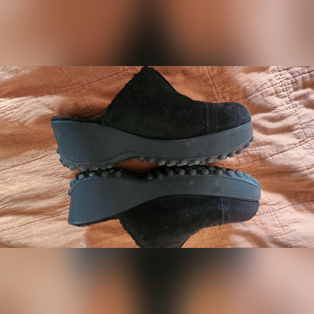 ROCKET DOG FRAN NUBUCK BLACK CLOG WOMEN’S SIZE 8.5 like new 3 inch heels no box. - Picture 6 of 6